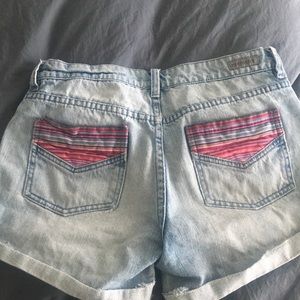 Element tribal pocket jean shorts